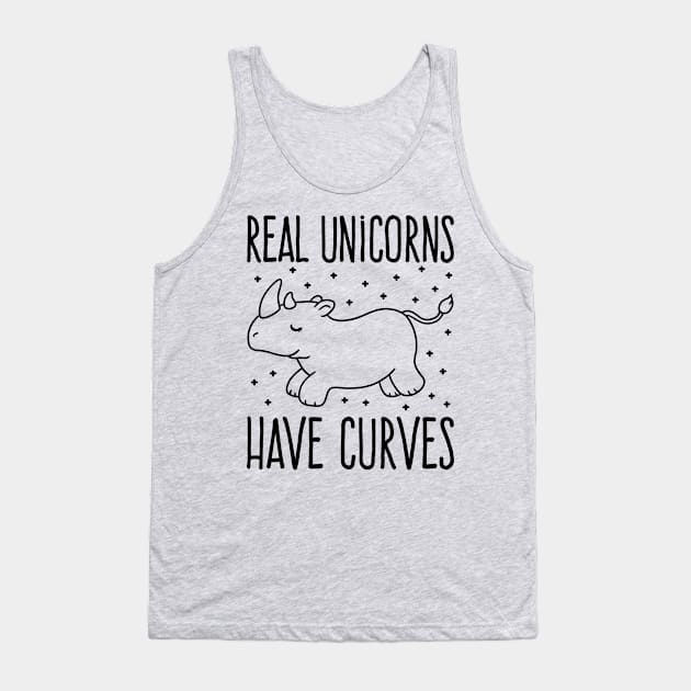 Real Unicorns have Curves Tank Top by redbarron